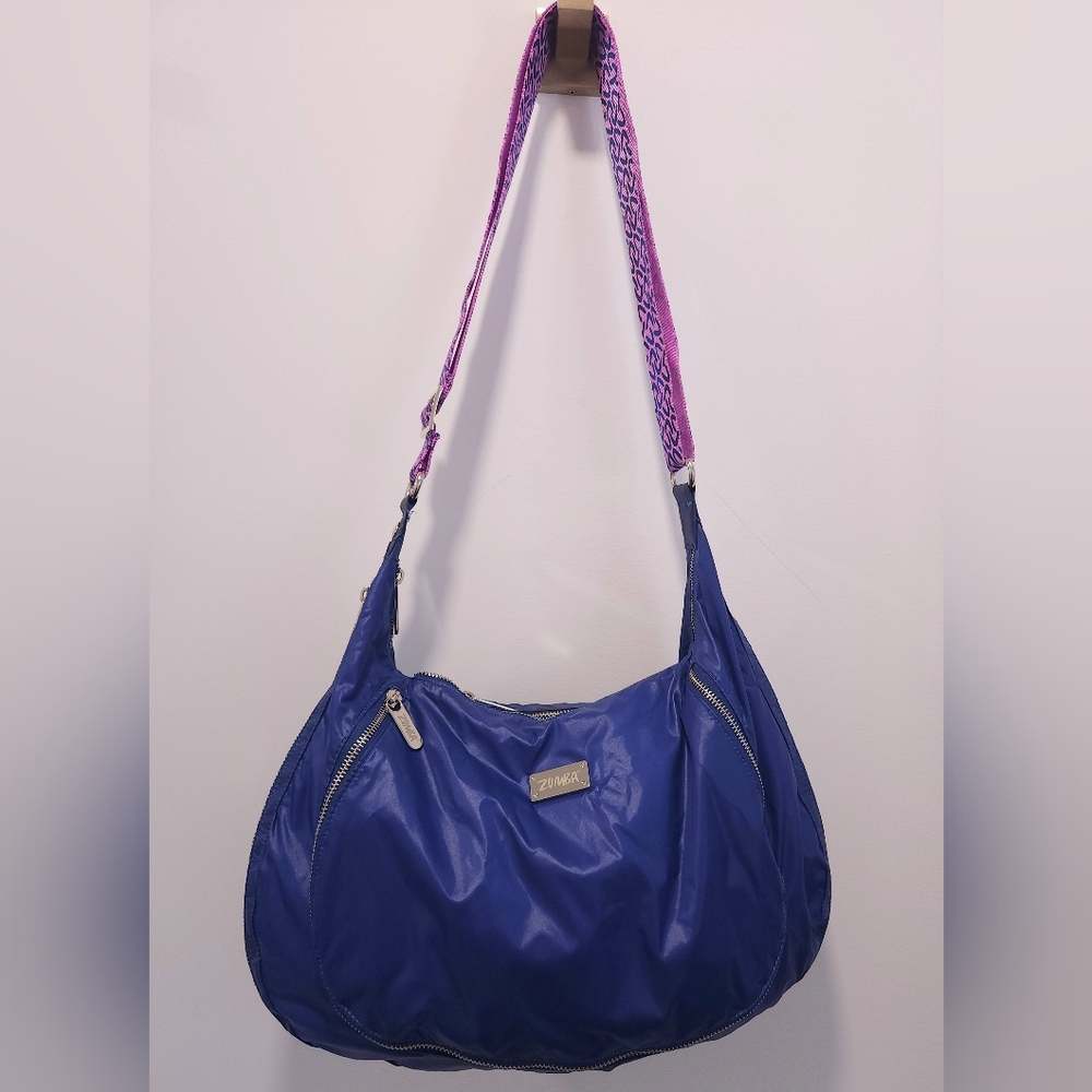 Original ZUMBA Fitness Peek-A-Boo Expandable Purple Crossbody Bag,  Shoulder Bag